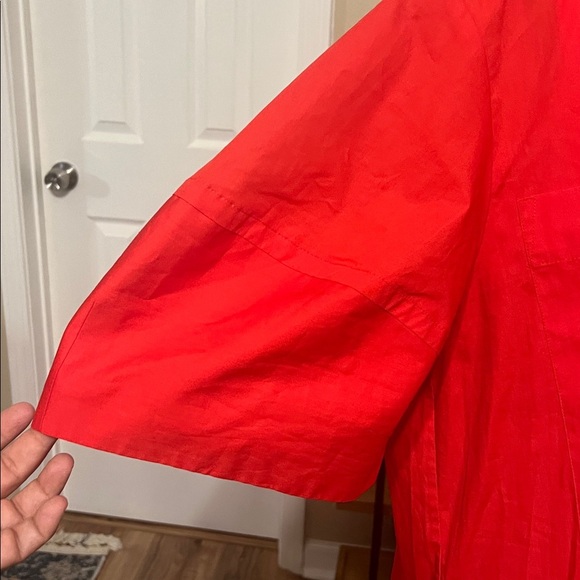 Lee Mathews Wendy Shirt Dress Red Blue Colorblock Cotton Oversized Size 3 8-10 - Picture 6 of 12